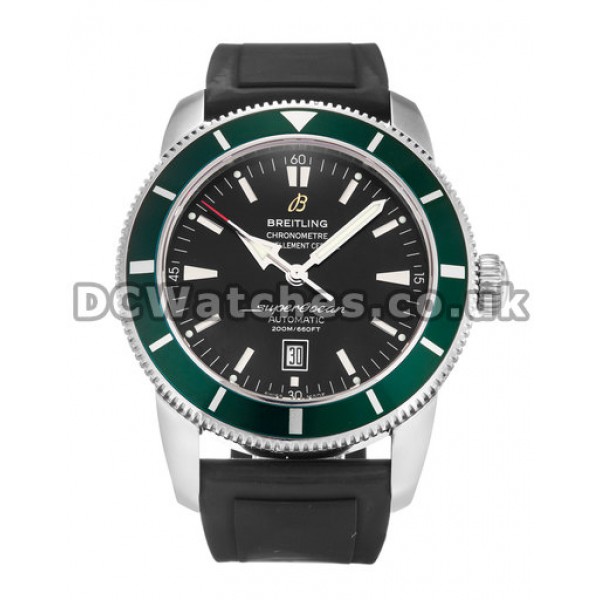 Classic Black Dials And Black Rubber Straps Breitling SuperOcean Heritage Replica Watches UK