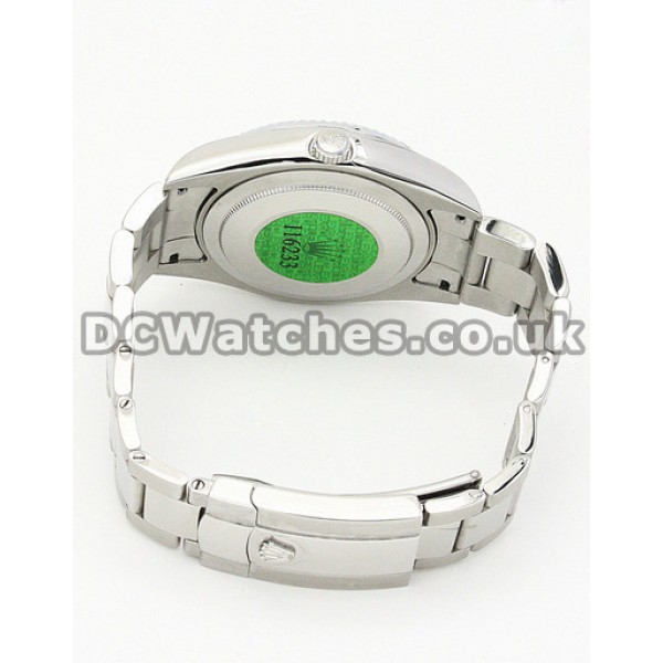 Swiss White Gold Rolex Sky-Dweller Black Dial Replica Watches For Men