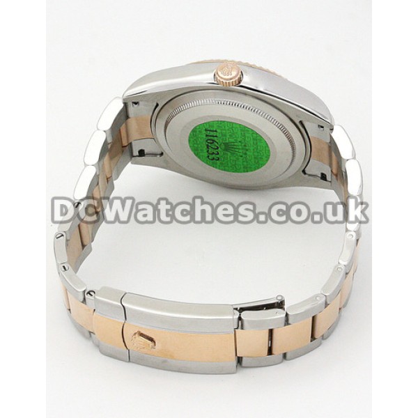 Nice Rose Gold Rolex Sky-Dweller Champagne Dial Copy Watches For Men
