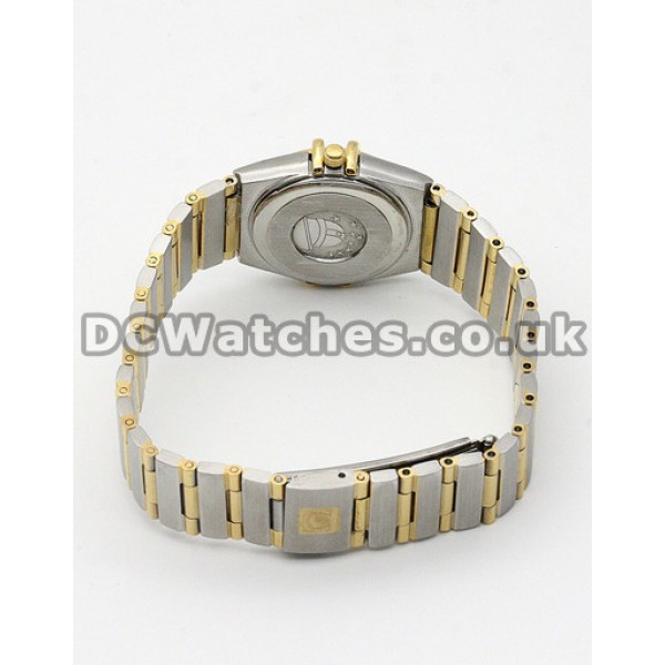 Omega Constellation 22.5MM Steel & Yellow Gold Case Diamonds Bezel Copy Watches