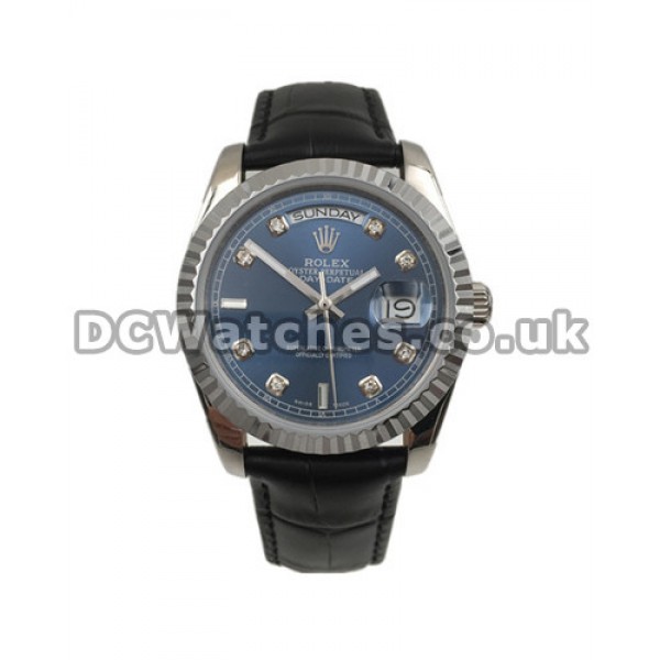 Automatic Male Replica Rolex Day-Date Automatic Watches With Diamond Indexes
