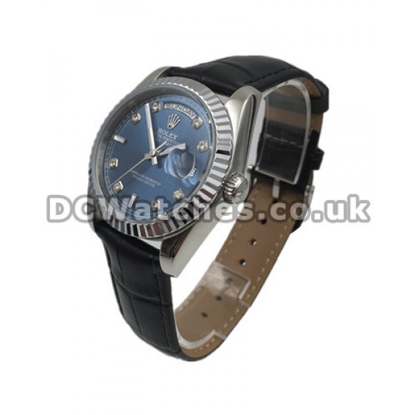 Automatic Male Replica Rolex Day-Date Automatic Watches With Diamond Indexes
