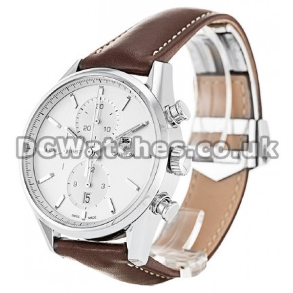 Tag Heuer Carrera Series White Dial Replica Watches For UK Sale