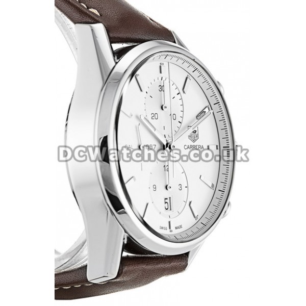 Tag Heuer Carrera Series White Dial Replica Watches For UK Sale