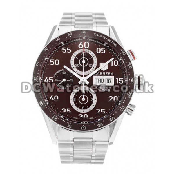 Tag Heuer Carrera Series Brown Dial Quartz Movement Replica Watches UK
