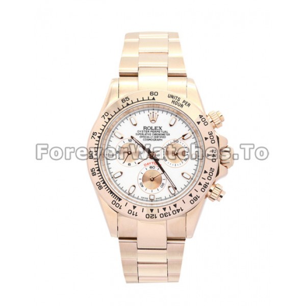 UK Cheap 40 MM Rolex Daytona 116505 White Dials Men Replica Watches