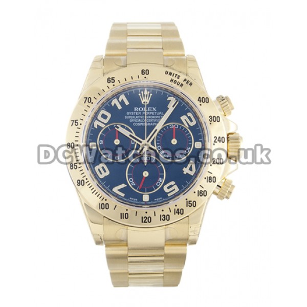 UK Perfect Replica Rolex Daytona 116528 Watches With Blue Dials For Men