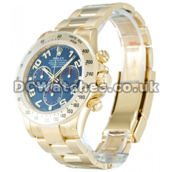 UK Perfect Replica Rolex Daytona 116528 Watches With Blue Dials For Men