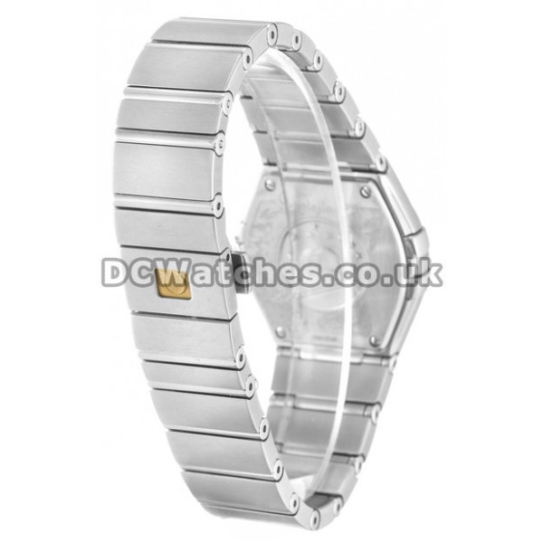 Quality Copy Omega Constellation Small 27MM Steel Case Black Diamonds Dial Watches