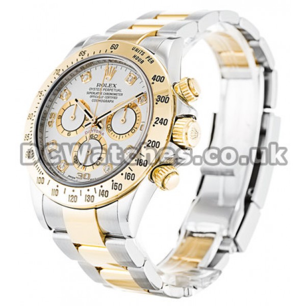UK Rolex Daytona 116523 Steel & Yellow Gold Cases Mens 40 MM Replica Watches