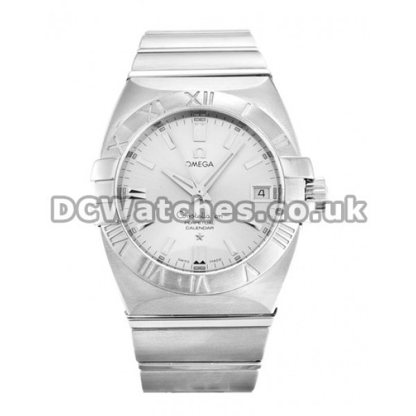 Swiss Omega Constellation Silver Baton Dial 35MM Steel Case Copy Watches