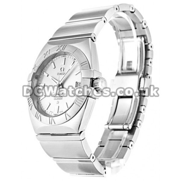 Swiss Omega Constellation Silver Baton Dial 35MM Steel Case Copy Watches
