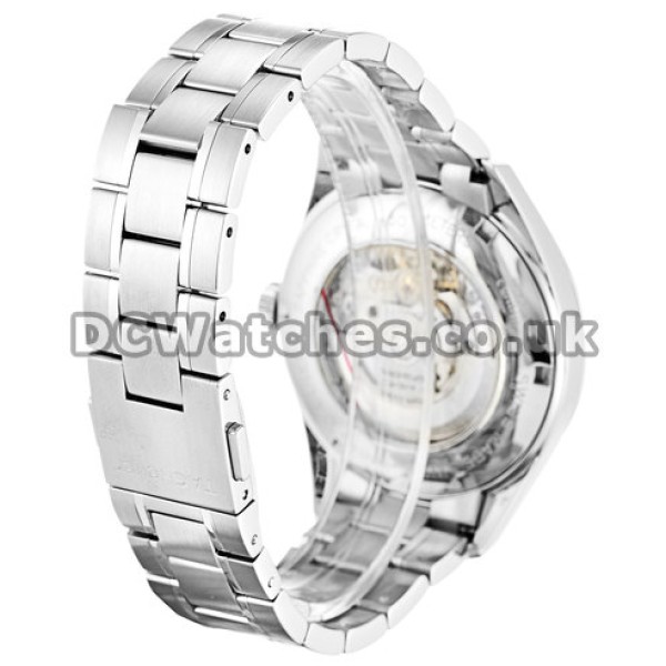 Tag Heuer Carrera Series Black Dial Stainless Steel Strap Replica Watches