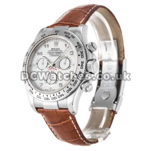 UK New Daytona 116519 Brown Crocodile Bracelet 40 MM Replica Watches