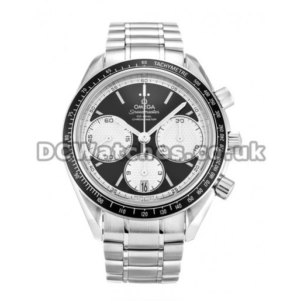 Sturdy Swiss Steel Omega Speedmaster Racing Black Dial 40MM Copy Watches