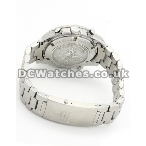 UK Practical Blue Dial Omega Speedmaster Date 38MM Fake Watches Steel Bracelet