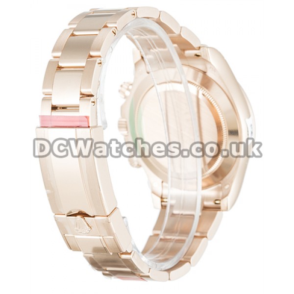 UK 1:1 Wholesale Replica Rolex Daytona Black Baton Dial 40 MM Watches With Rose Gold