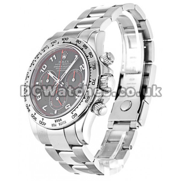 White Gold Rolex Daytona 116509 Black Arabic Dial 40 MM Mens Replica Watches