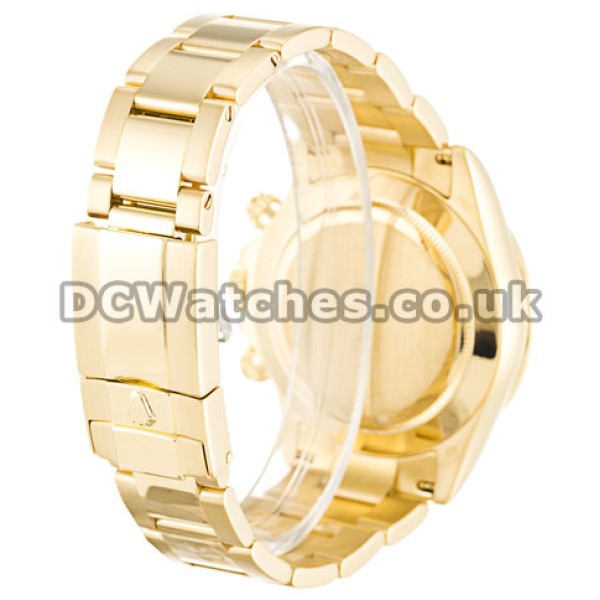 UK Rolex Daytona 116528 Yellow Gold Cases Mens 40 MM Replica Watches