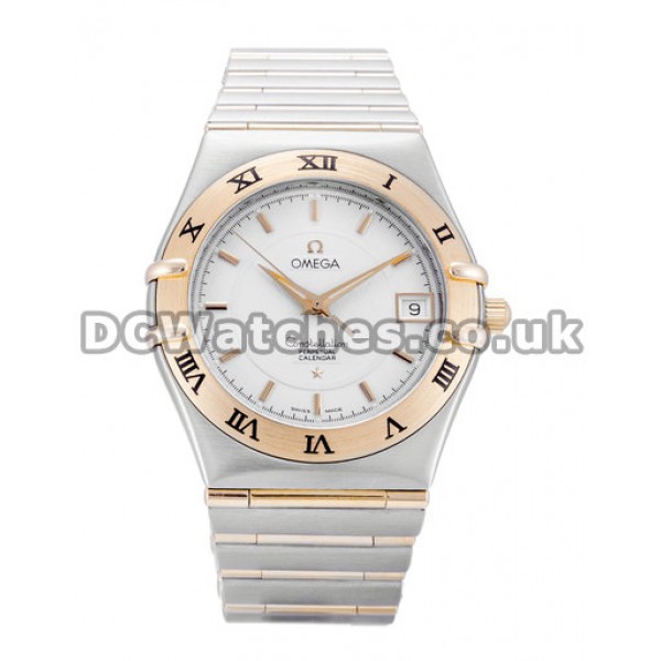 Modern Steel And Yellow Gold Omega Constellation Fake Male 36MM Watches