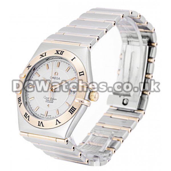 Modern Steel And Yellow Gold Omega Constellation Fake Male 36MM Watches