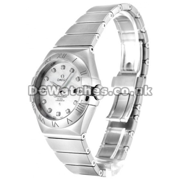 31MM Omega Constellation Copy Steel Case White Mother of Pearl Dial Watches