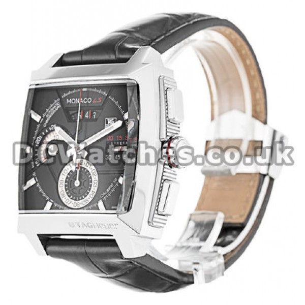 Tag Heuer Monaco Series Cheap Fake Leather Strap Watches In UK