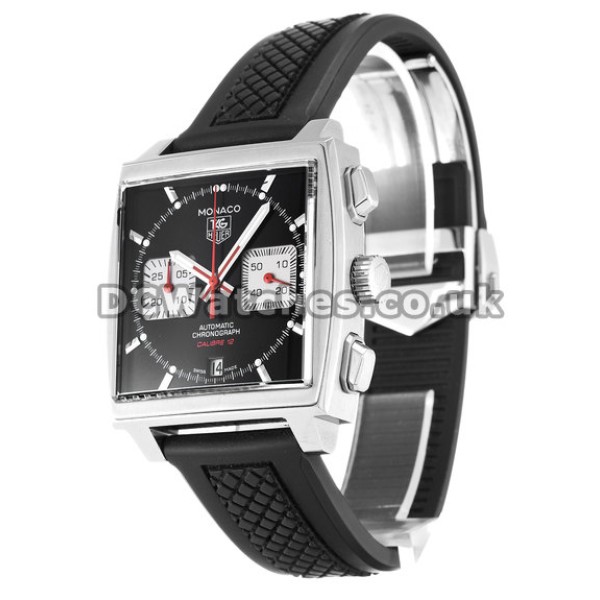 Tag Heuer Monaco Series Black Leather Strap Cheap Fake Watches UK