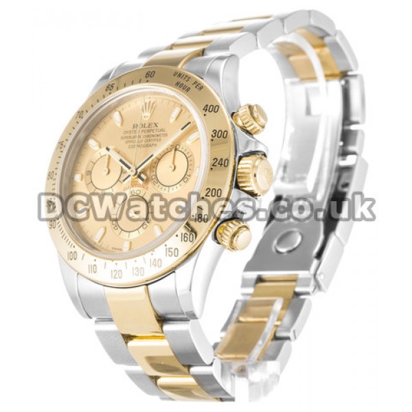 New Arrival Rolex Daytona Champagne Baton Dial Steel & Yellow Gold Replica Watches
