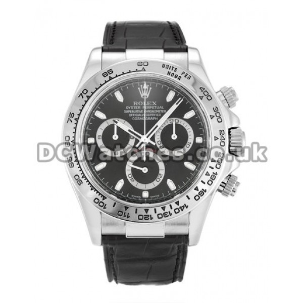 Daytona 116519 Black Baton Dial Mens Replica Watches