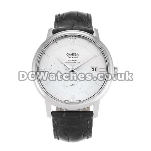 Omega De Ville Prestige 39.5 MM White baton with Roman Numeral Dial Replica Watches