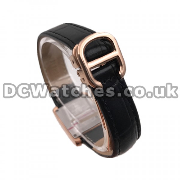 25MM Quartz Female Fake Cartier Tank Francaise Watches With Diamonds