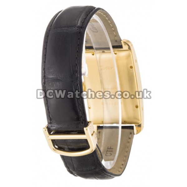 Cartier Tank Americaine Series Leather Strap Watches For UK