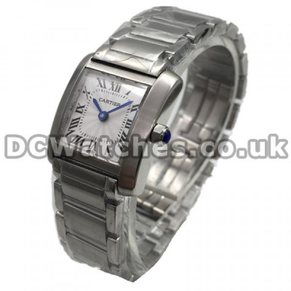 Cartier Tank Francaise Silver Dial Replica Watches For UK Sale