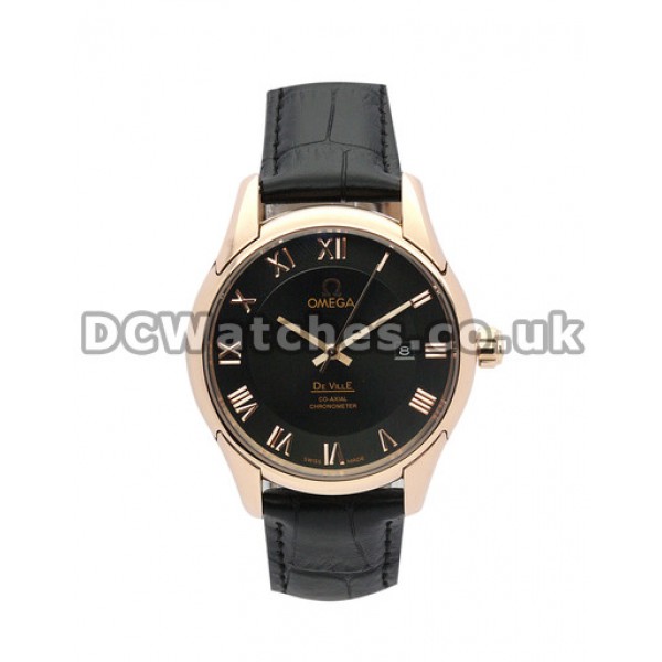 Black Omega De Ville Hour Vision 431.33.41.21.01.001 Mens Replica Watches