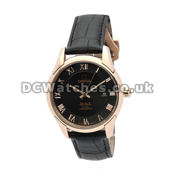 Black Omega De Ville Hour Vision 431.33.41.21.01.001 Mens Replica Watches