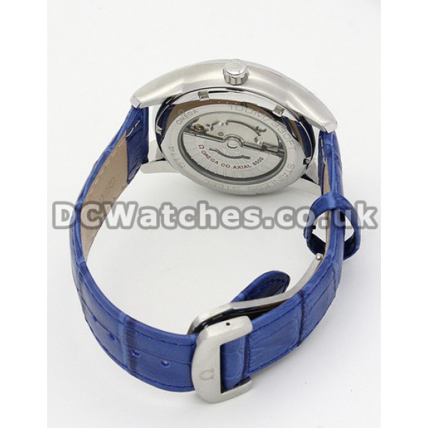 Mens Omega De Ville Hour Vision Blue Bracelet Co-Axial Movement Replica Watches