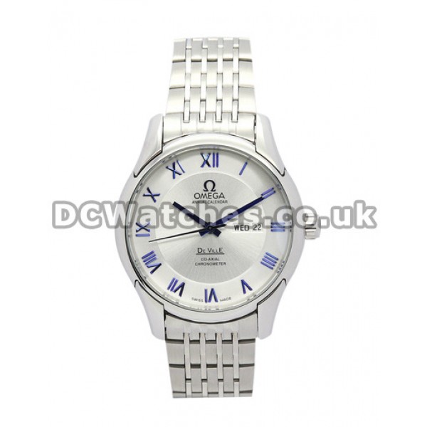 White dial De Ville Hour Vision Mens Steel Bracelet Replica Watches