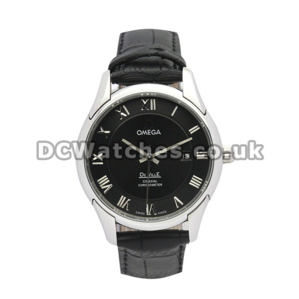 UK Black Omega De Ville Hour Vision 431.33.41.21.01.001 Steel Case Mens Replica Watches