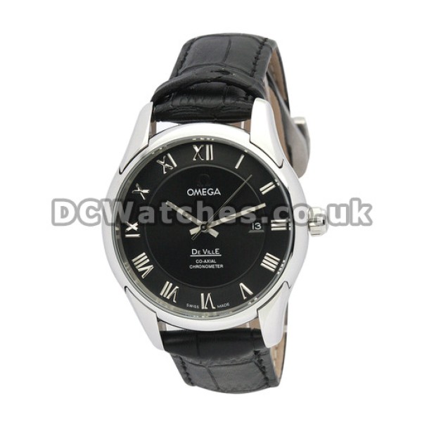 UK Black Omega De Ville Hour Vision 431.33.41.21.01.001 Steel Case Mens Replica Watches