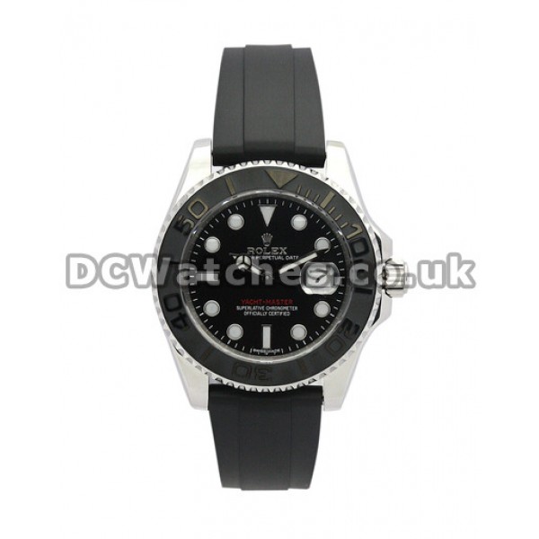 Rubber Strap Rolex Yacht-Master Series Copy Watches For UK Sale