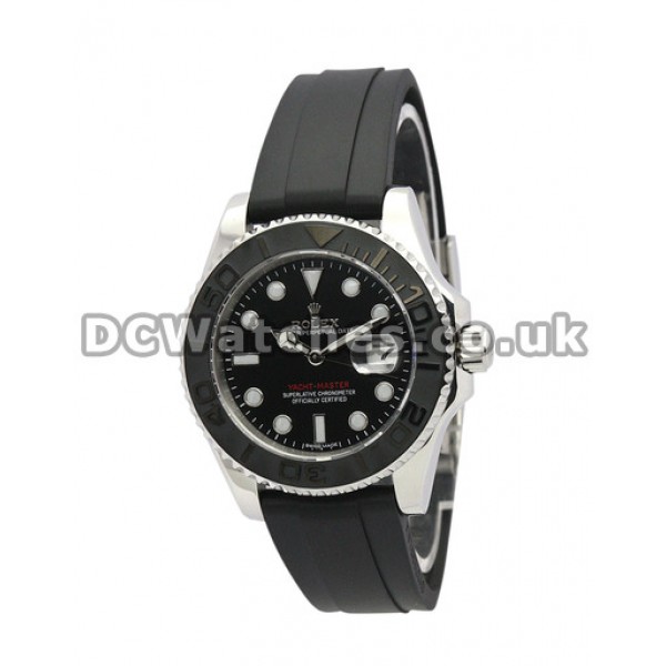 Rubber Strap Rolex Yacht-Master Series Copy Watches For UK Sale