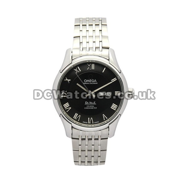 41 MM Black Baton Dial De Ville Hour Vision Automatic Co-Axial Movement Replica Watches