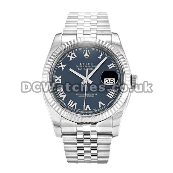 Perfect Rolex Datejust Blue Roman Numeral Dial  Steel Jubilee Bracelet Copy Watches