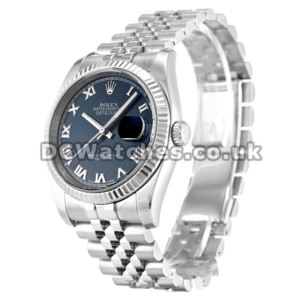Perfect Rolex Datejust Blue Roman Numeral Dial  Steel Jubilee Bracelet Copy Watches