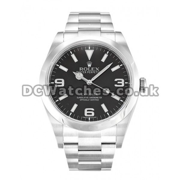AAA Quality 39 MM Rolex Explorer 214270 Replica Watches With Black Dials For Men