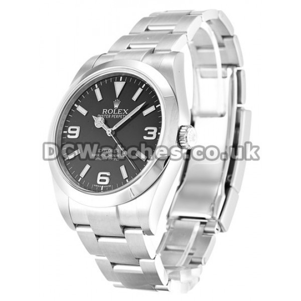 AAA Quality 39 MM Rolex Explorer 214270 Replica Watches With Black Dials For Men