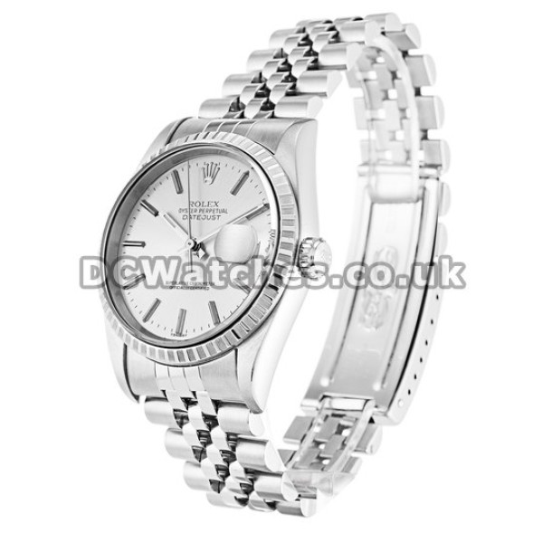 Best Copy Rolex Datejust Silver Baton Dial Steel Jubilee Bracelet Watches