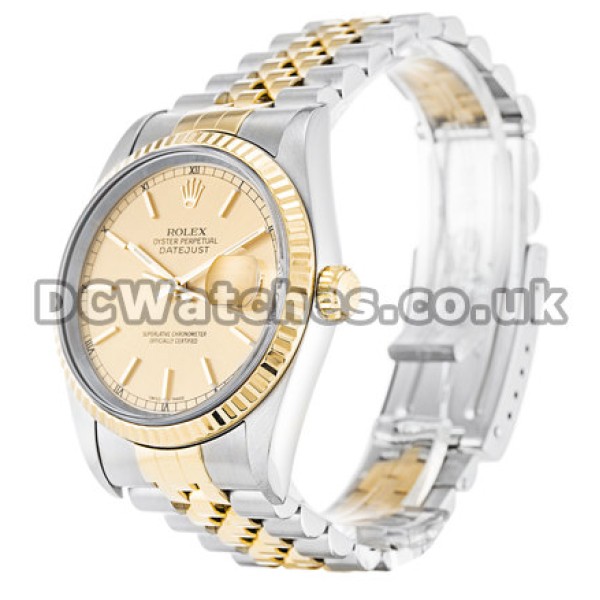 Forever Replica Rolex Datejust Champagne Baton Dial 36MM Watches