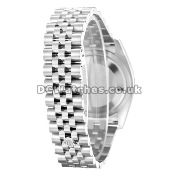 Splendid 36MM Rolex Datejust Steel & White Gold Case Steel Bracelet Fake Watches